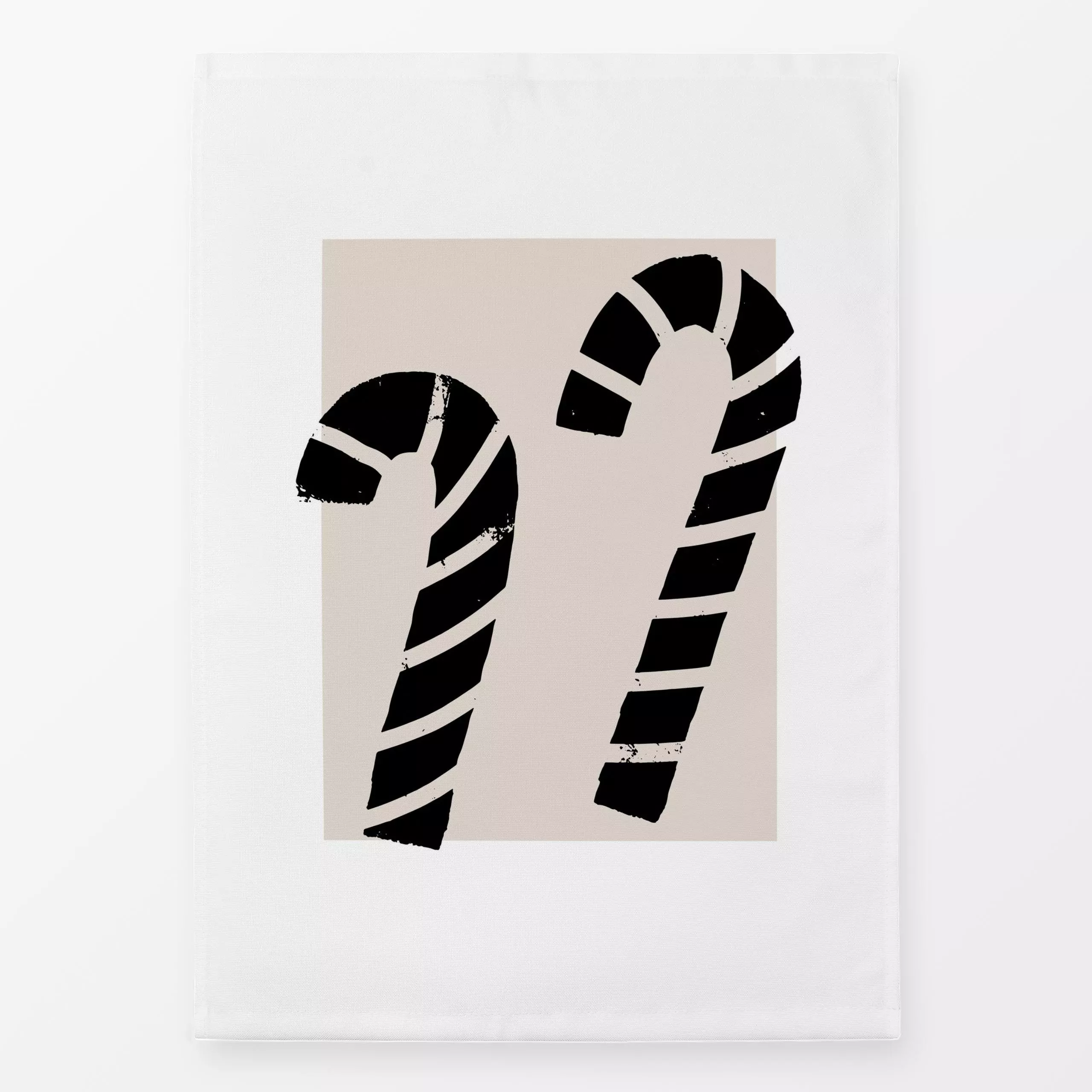 Geschirrtücher Candy Cane - Weihnachten, Winter - von „Kruth Design"; Weihnachtsbaum, Weihnachten, beige, modern, Winter, Zu...