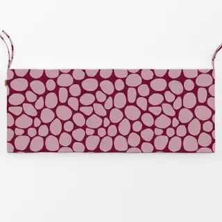 Bankauflage Frühling Steine burgundy rosa