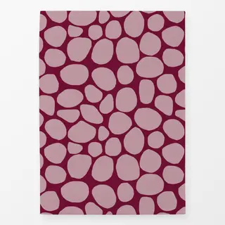 Geschirrtücher Frühling Steine burgundy rosa