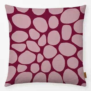 Kissen Frühling Steine burgundy rosa