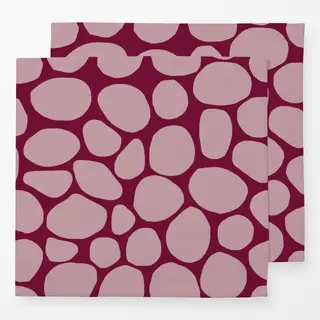 Servietten Frühling Steine burgundy rosa