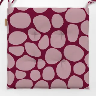Sitzkissen Frühling Steine burgundy rosa