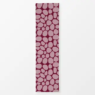 Tischläufer Frühling Steine burgundy rosa