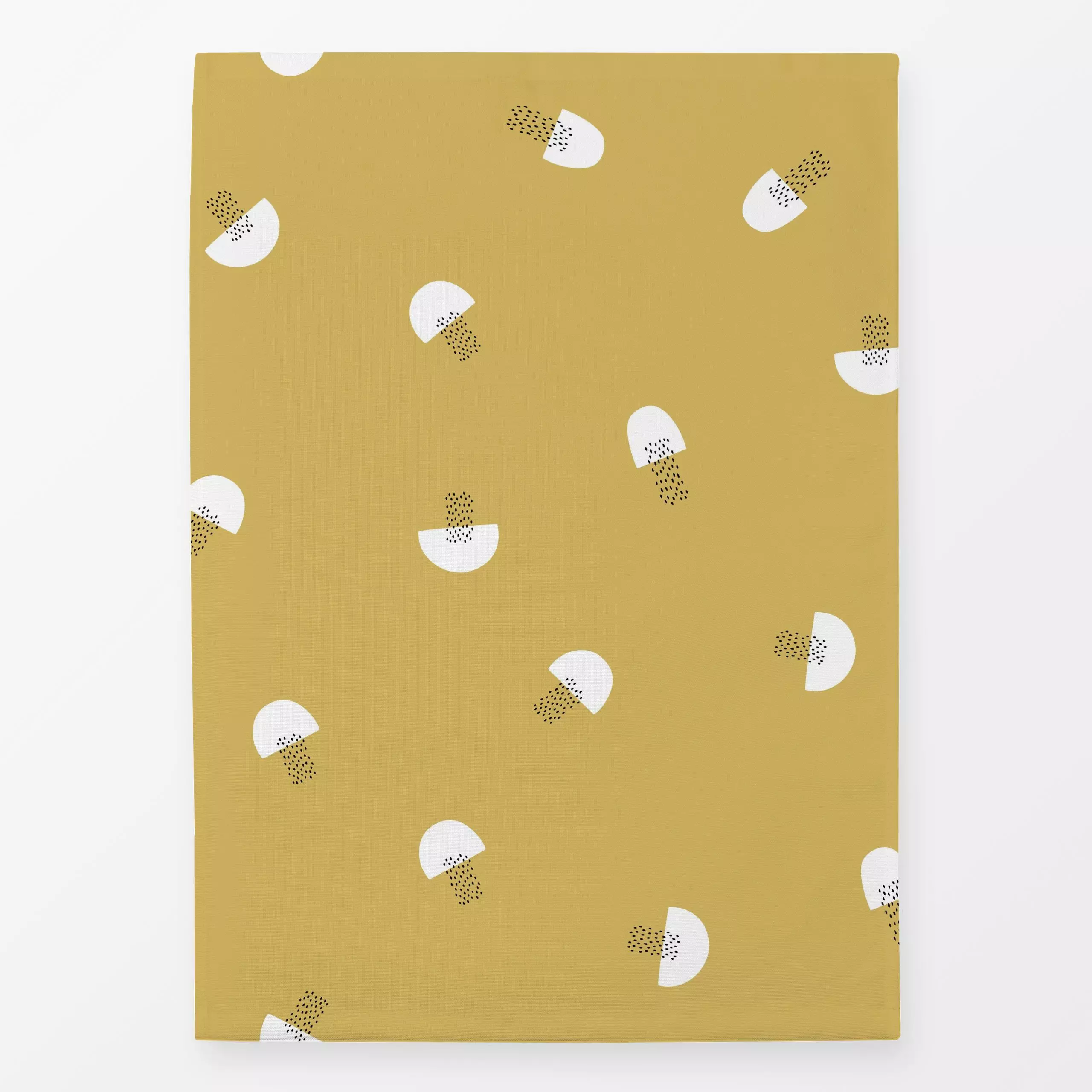 Geschirrtücher Muster pilz punkte - gelb - Herbst - von „Heyduda"; Muster, abstrakt, Punkte, skandinavisch, Hygge, modern, g...