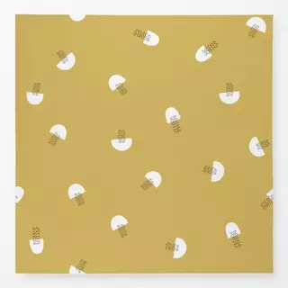 Tischdecke Muster pilz punkte - gelb