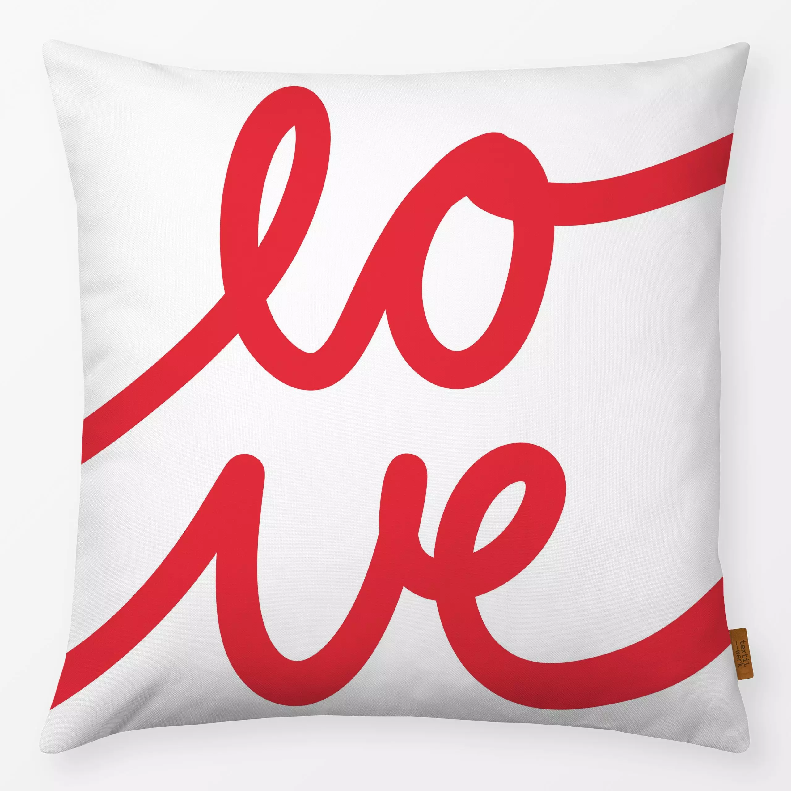 Kissen Love - Liebe, Romantik & Pride, Sprüche & Schriftzüge, Anlässe - von „Julia Reyelt"; minimal, Love, Herzen, Liebe, ro...