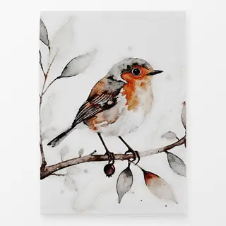 Geschirrtücher Rotkehlchen Aquarell