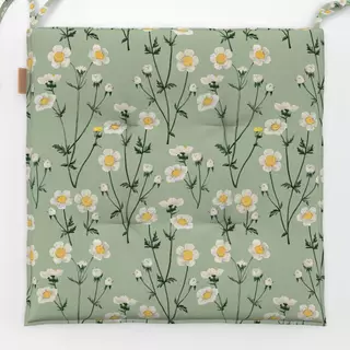 Sitzkissen Wild Flowers White Green