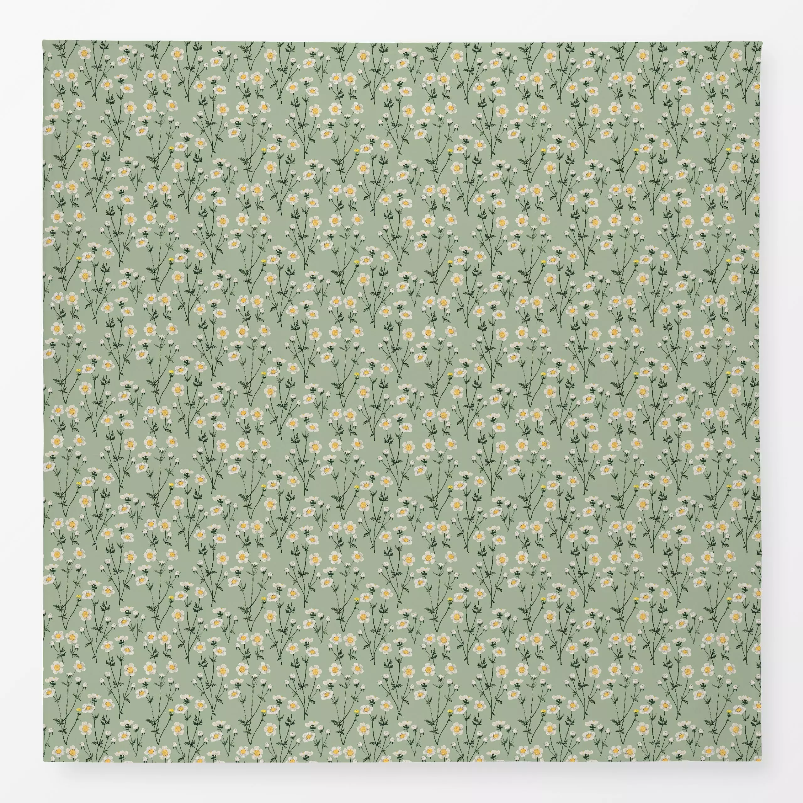 Tischdecke Wild Flowers White Green, Blumen, Frühling, von Studio Kesse