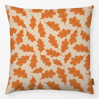 Kissen Eichelblätter orange
