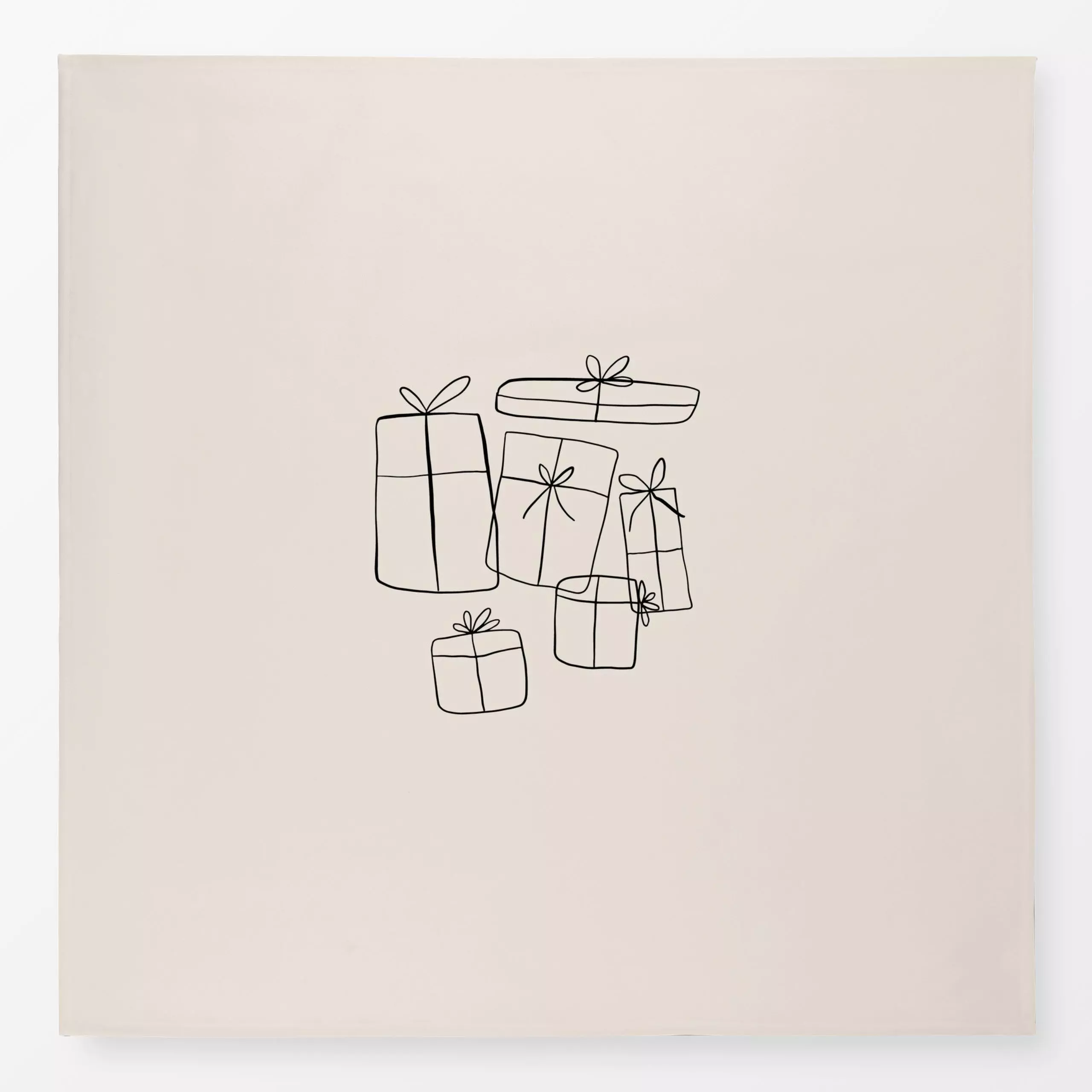Tischdecke Gift Sketch Minimal - Weihnachten, Winter - von „Kruth Design"; Hygge, Weihnachten, Winter, weihnachtlich, Weihna...