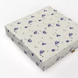 Bodenkissen Korallen & Muscheln Beige Blau