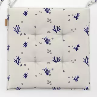 Sitzkissen Korallen & Muscheln Beige Blau