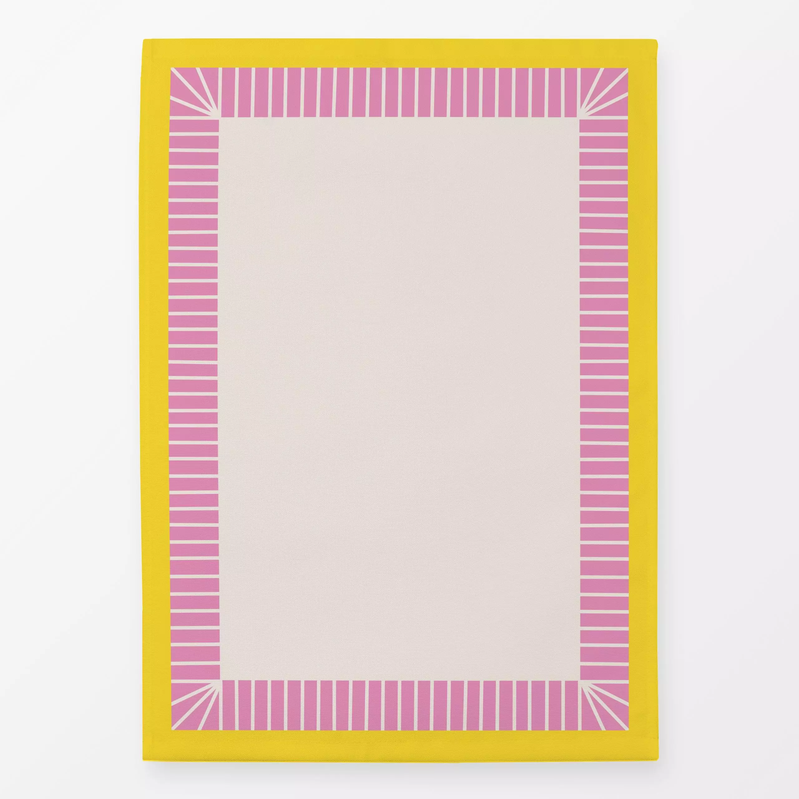 Geschirrtücher Streifen Gelb Pink - Symbole & Muster - von „Sophie Augustin Illustration"; Muster, Streifen, Esstisch, Tisch...