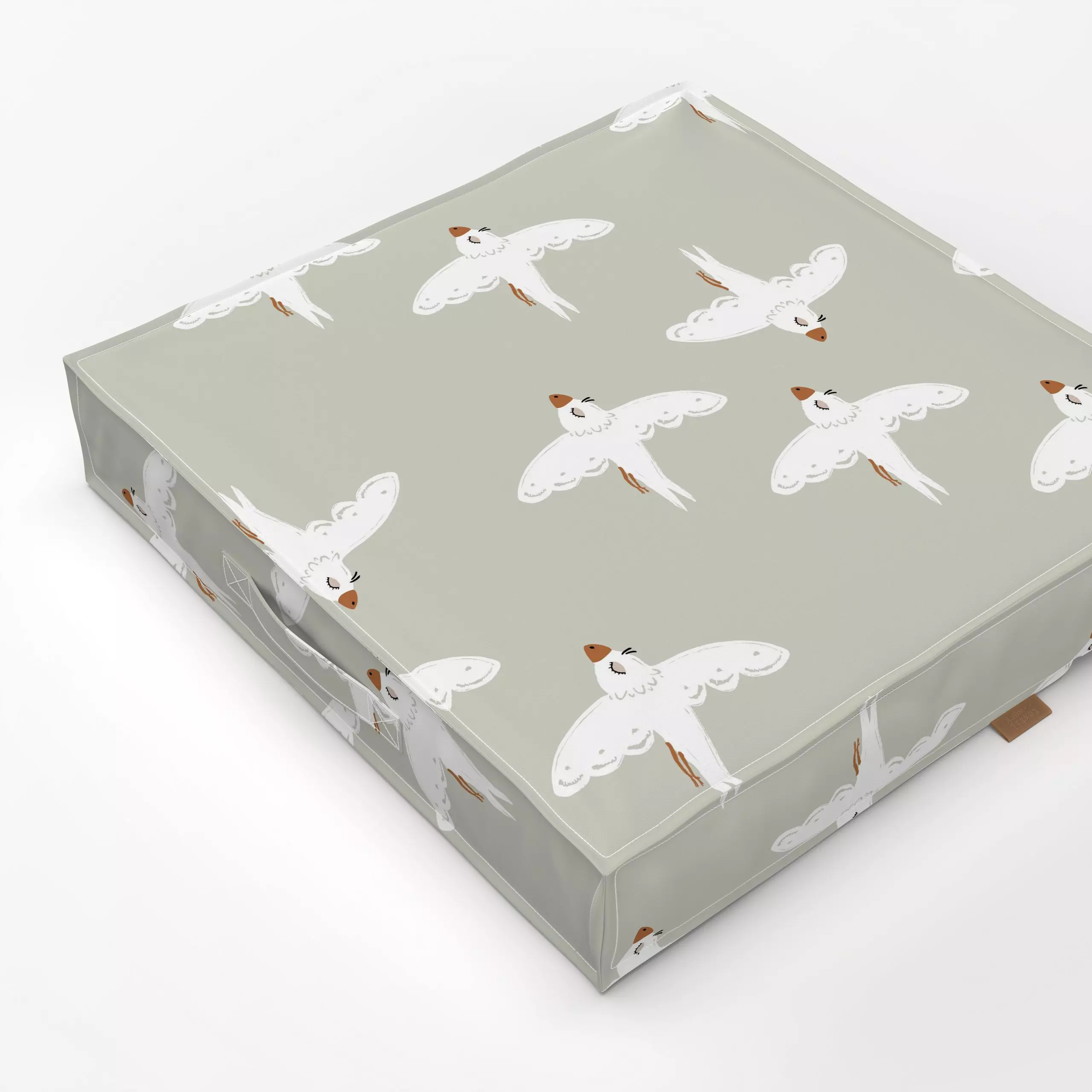 Bodenkissen Lacewing Pistachio - Kinderzimmer & Motive für Kinder, Tiere - von „Sara Maria"; Vogel, Kinderzimmer, Scandinavi...