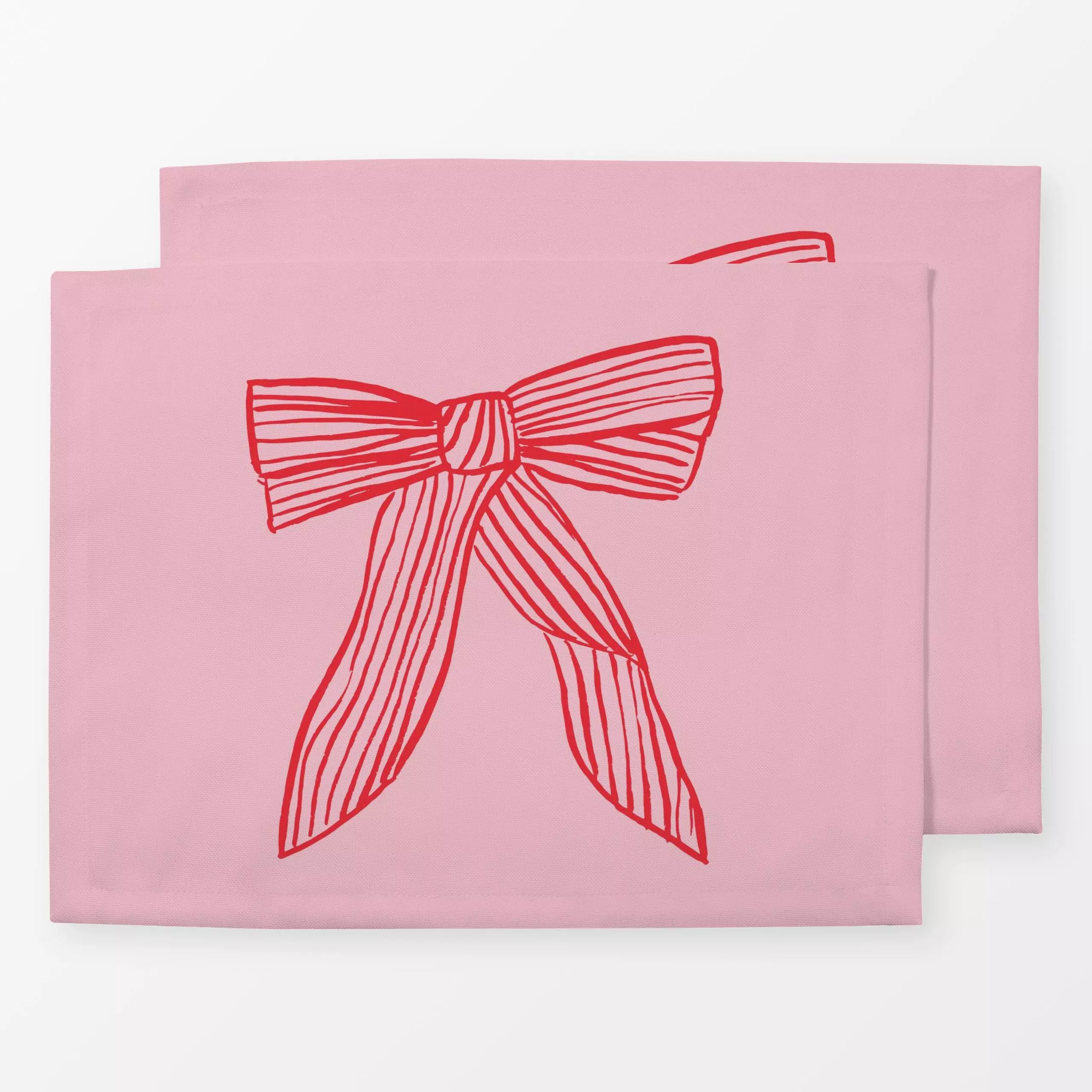Tischset Schleife rot - Weihnachten, Anlässe - von „Kruth Design"; Weihnachten, Geschenk, weihnachtlich, Weihnachtsdeko, sch...