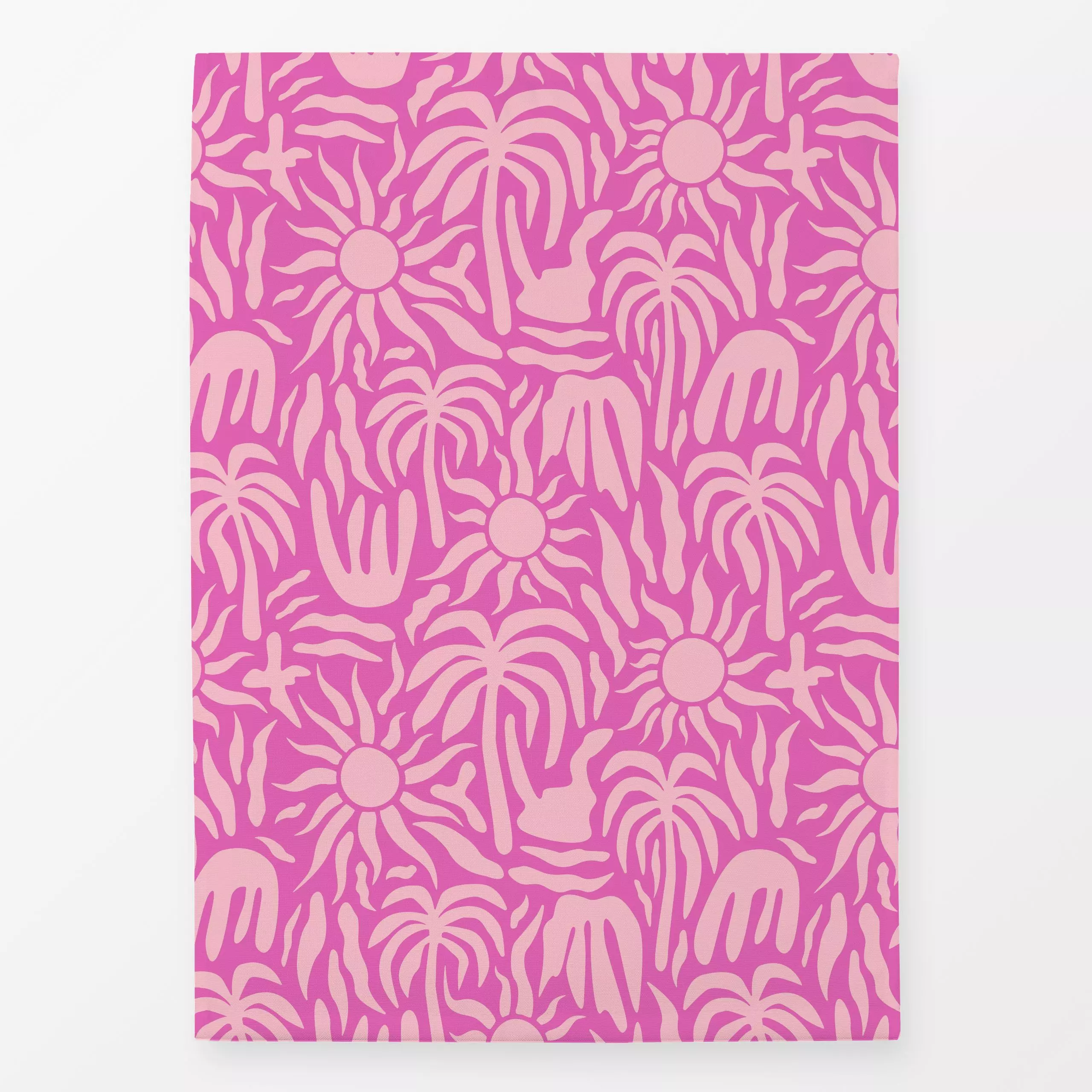 Geschirrtücher Palmeras y Sol pink - Natur & Landschaft, Sommer, Pflanzen & Botanik - von „Karen Menzenbach"; boho, rosa, Pf...