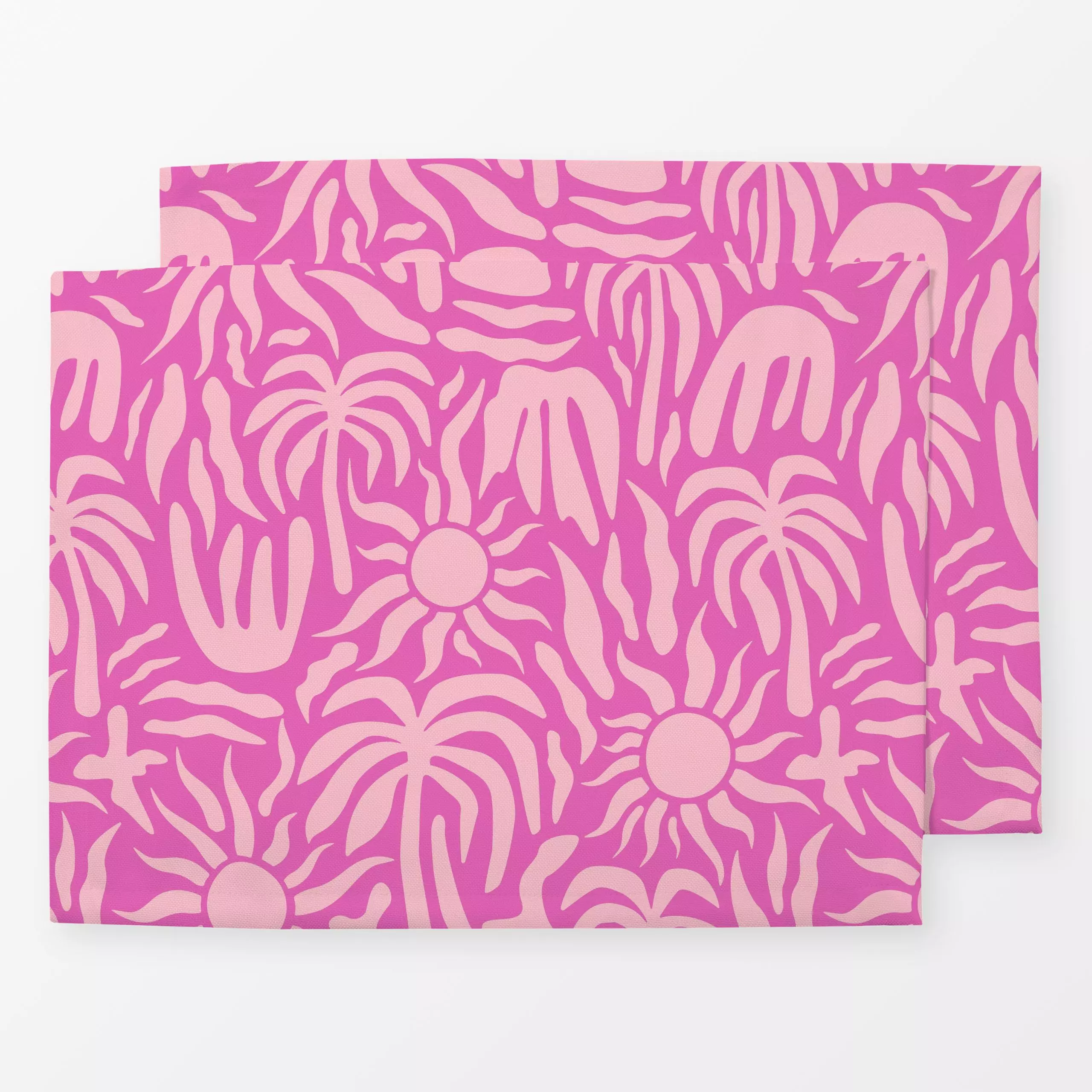 Tischset Palmeras y Sol pink, Blumen, tropisch, Sommer, von Karen Menzenbach