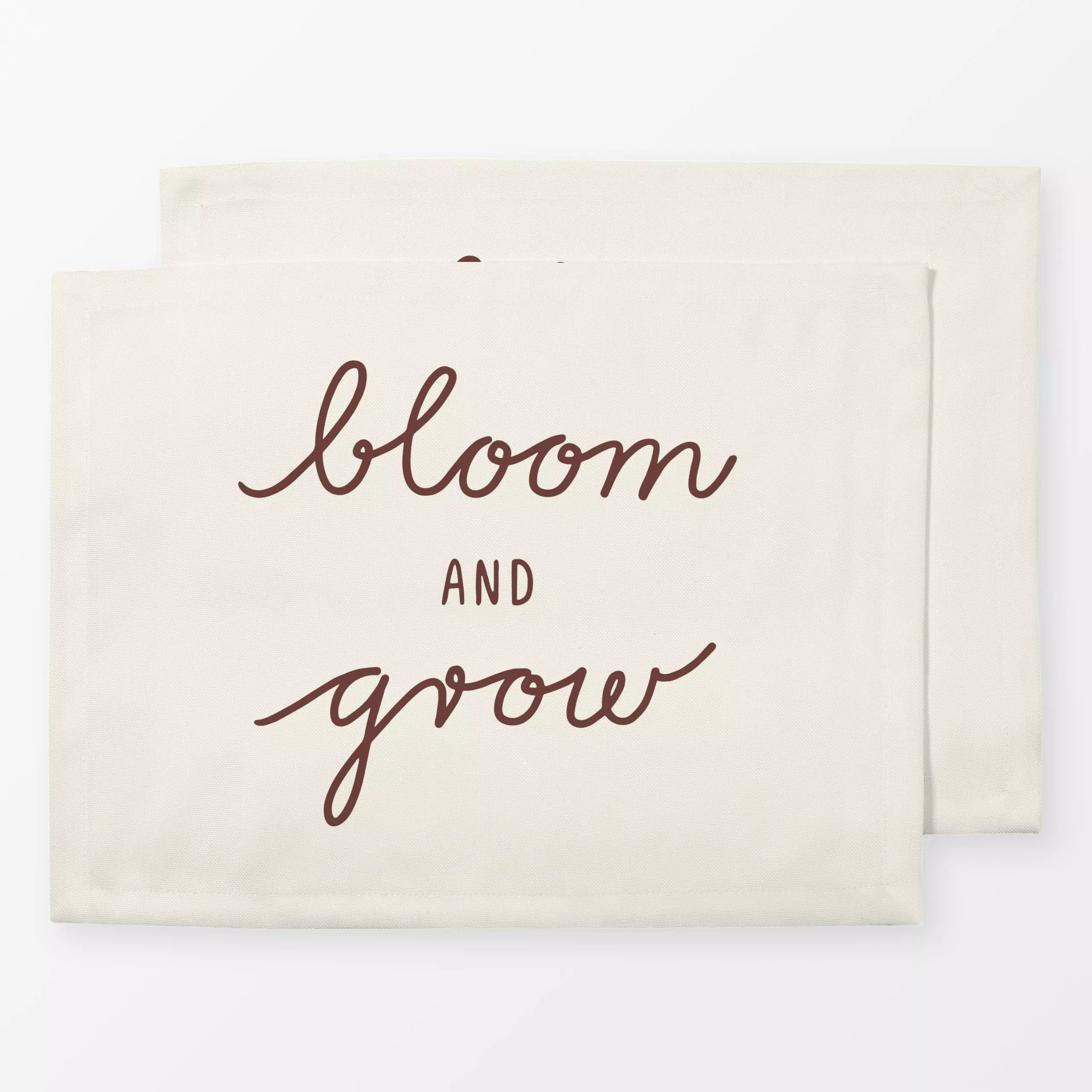 Tischset Bloom And Grow beige braun, Spruch, Frühling, von Kathrin Woo