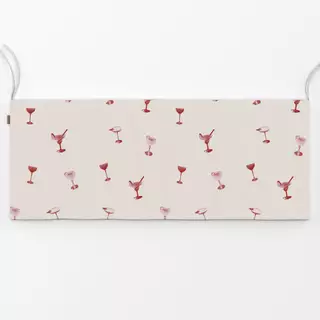 Bankauflage Cocktail Pattern Rot