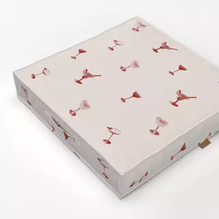 Bodenkissen Cocktail Pattern Rot