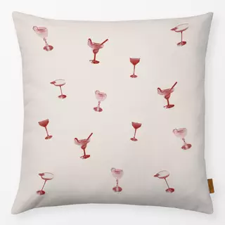Kissen Cocktail Pattern Rot