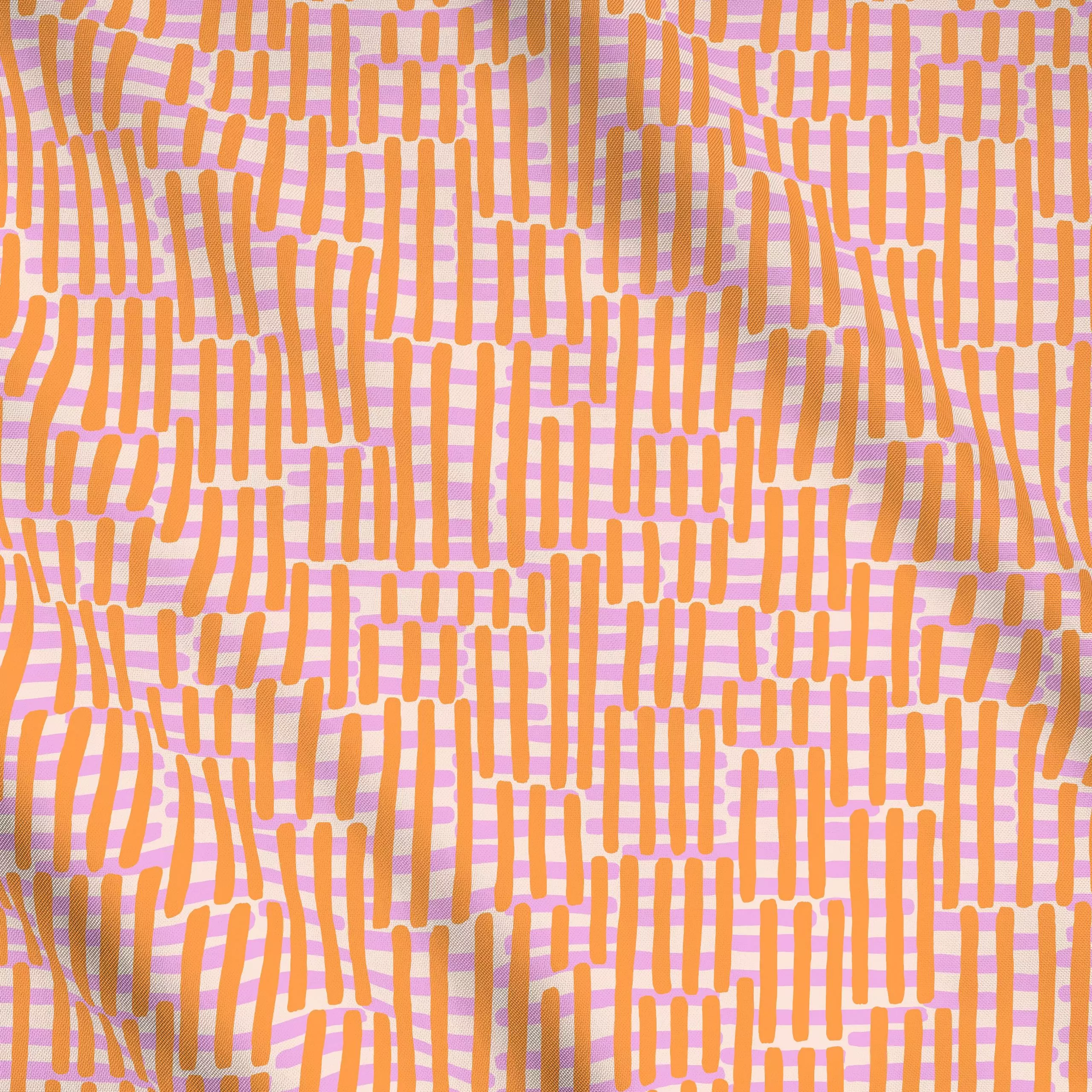 Meterware Pinselstriche orange rosa, gemustert, Sommer, von Julia Schumacher