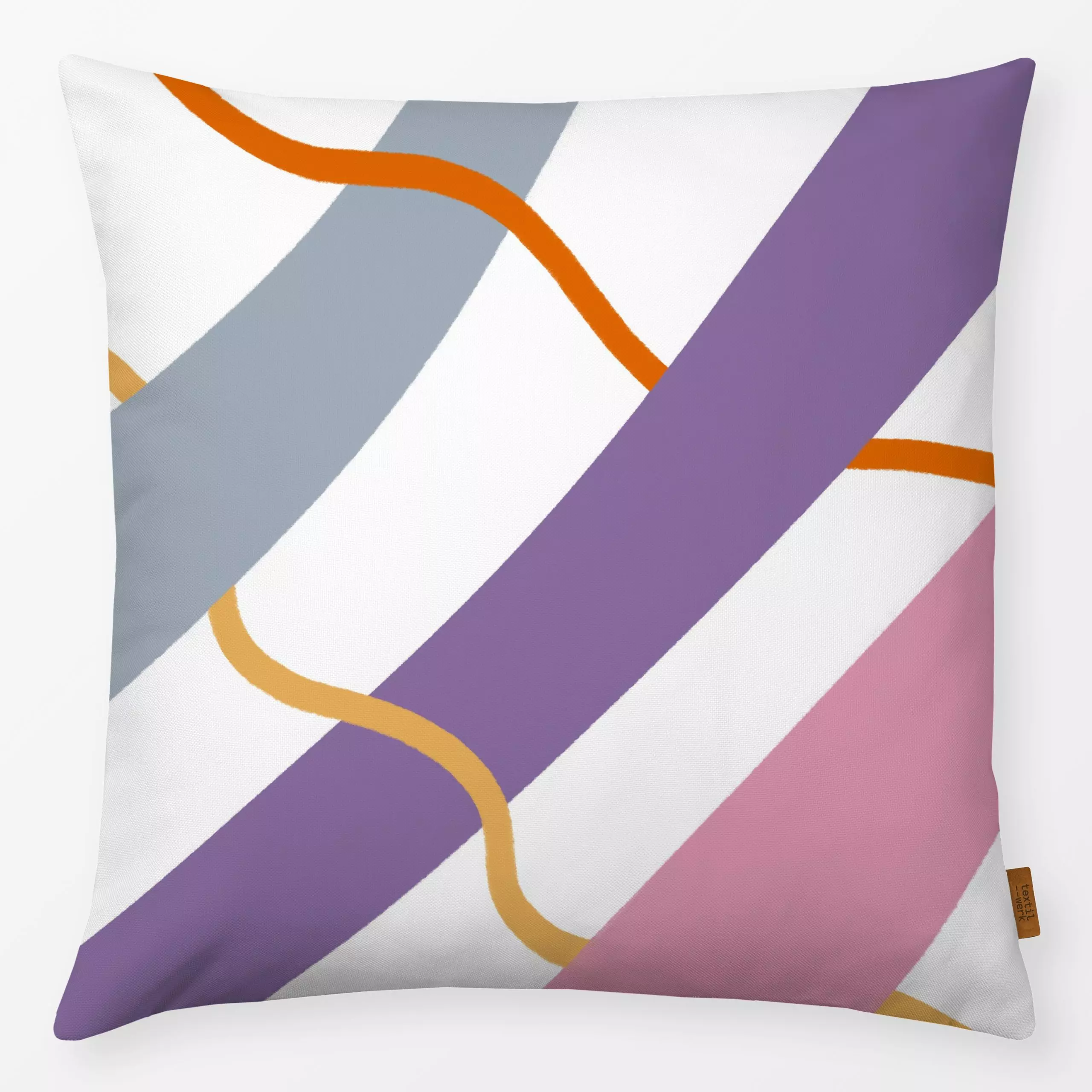 Kissen Bunte Streifen - Sommer, Symbole & Muster - von „Lena Lackmann"; Linien, abstrakt, Streifen, Striche, Sommer, grafisc...