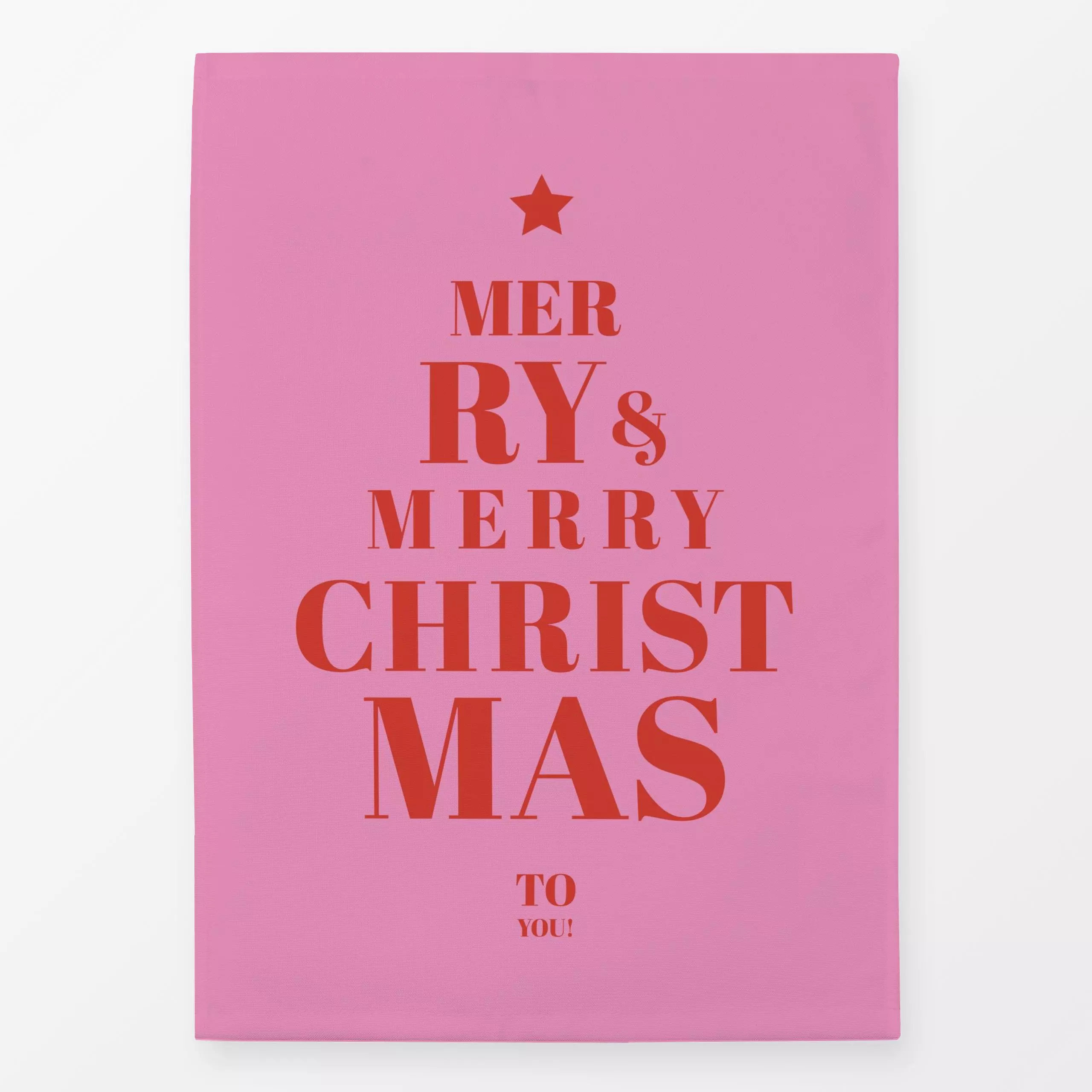 Geschirrtücher Merry and Merry Pink - Weihnachten, Anlässe - von „Jana Moßmann"; Weihnachtsbaum, Stern, Weihnachtsdeko, fest...