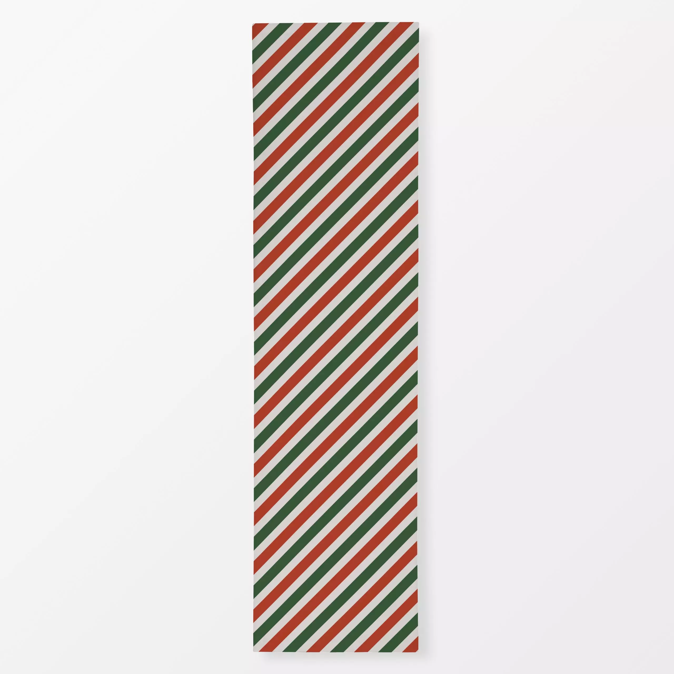 Tischläufer Magical Stripes Red Green - Weihnachten, Anlässe - von „Jana Driver"; Weihnachten, rot, stripes, gruen, christma...