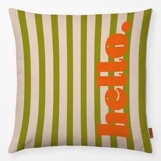 Kissen Stripes-Hello-green