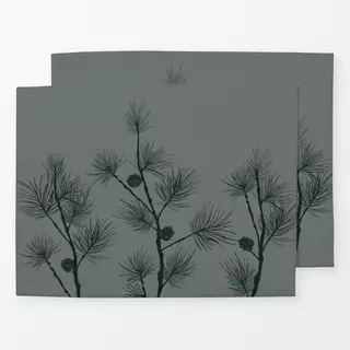 Tischset Mørkegrøn Lærkegren
