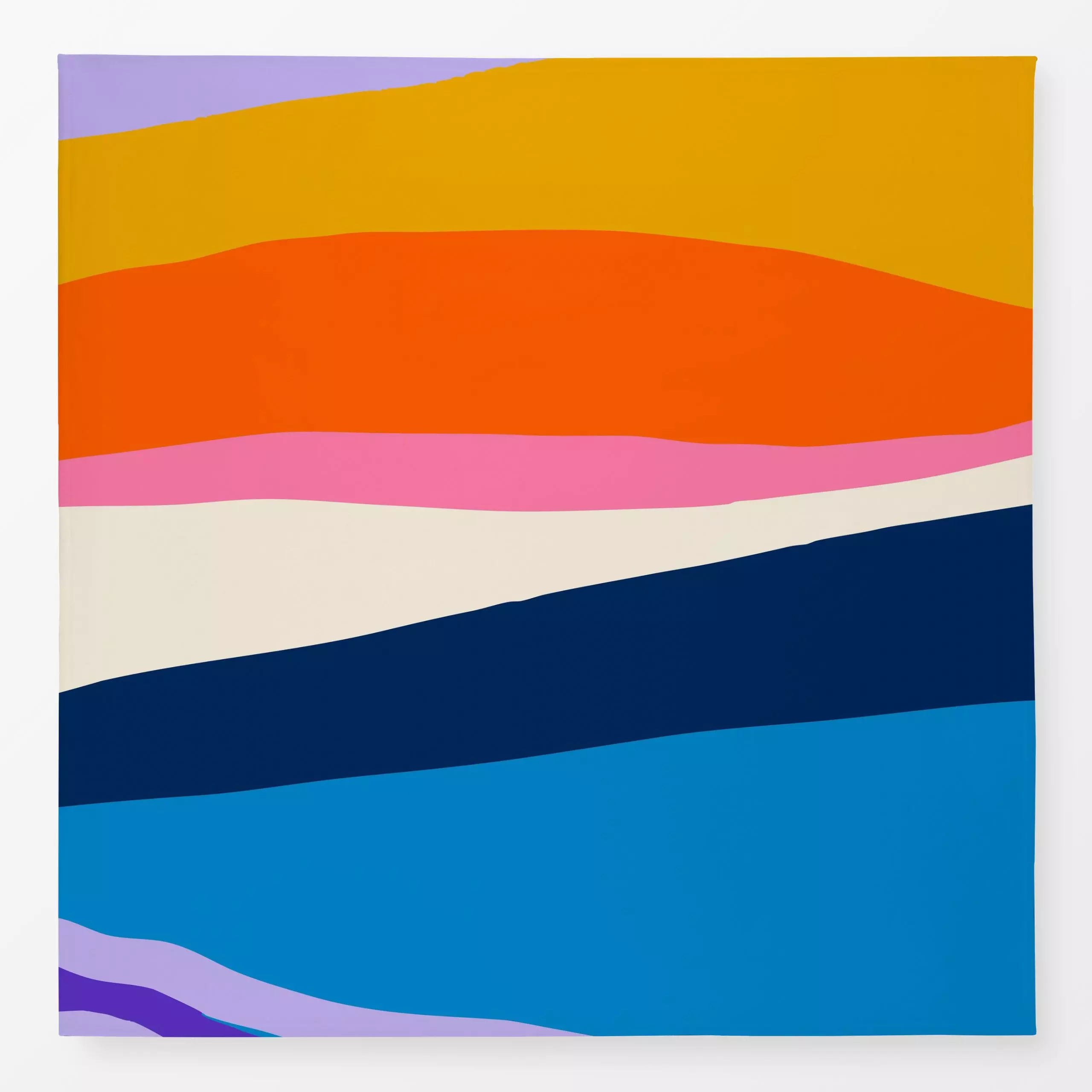 Tischdecke Sommer Wellen 1 - Sommer, Symbole & Muster - von „Studio Memb"; abstrakt, Blaugrau, Sommerblumen, Meer, formen, w...