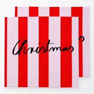 Servietten Red Christmas Stripes