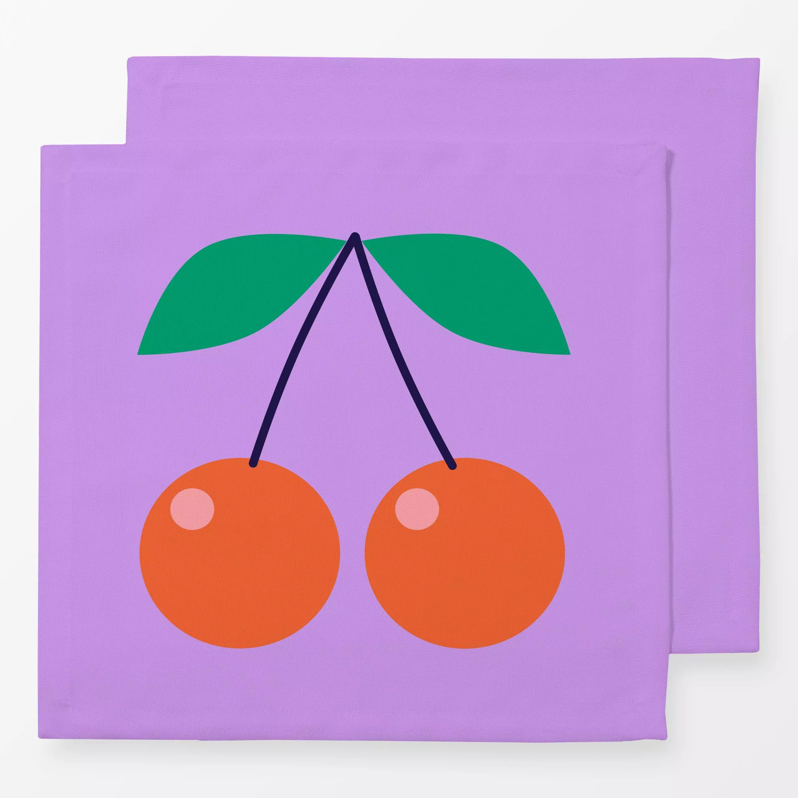 Servietten Fun Cherries - Sommer, Früchte - von „Julia Schumacher"; Kirschen, grafisch, Kirsche, fun, cherry, kirschenbaum, ...