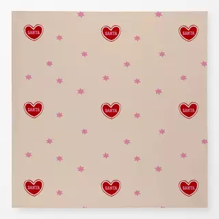 Tischdecke Lebkuchenherz Rot Santa