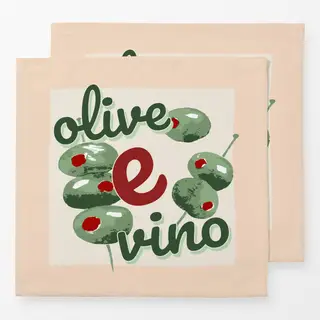 Servietten Olive e Vino