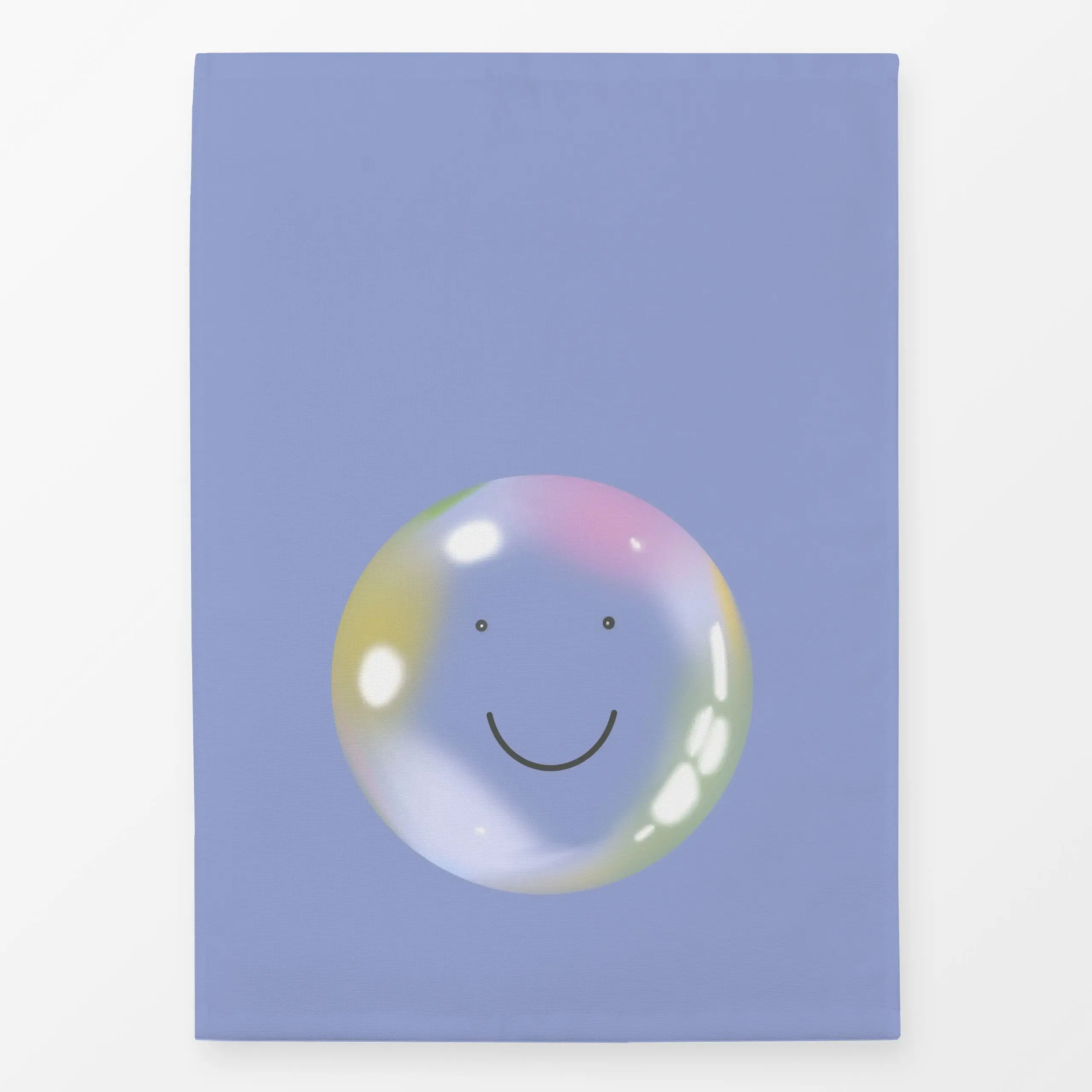 Geschirrtücher Seifenblase Smile Blau - Symbole & Muster - von „Sophie Augustin Illustration"; Happy, smile, Seifenblasen, m...