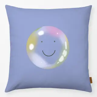 Kissen Seifenblase Smile Blau
