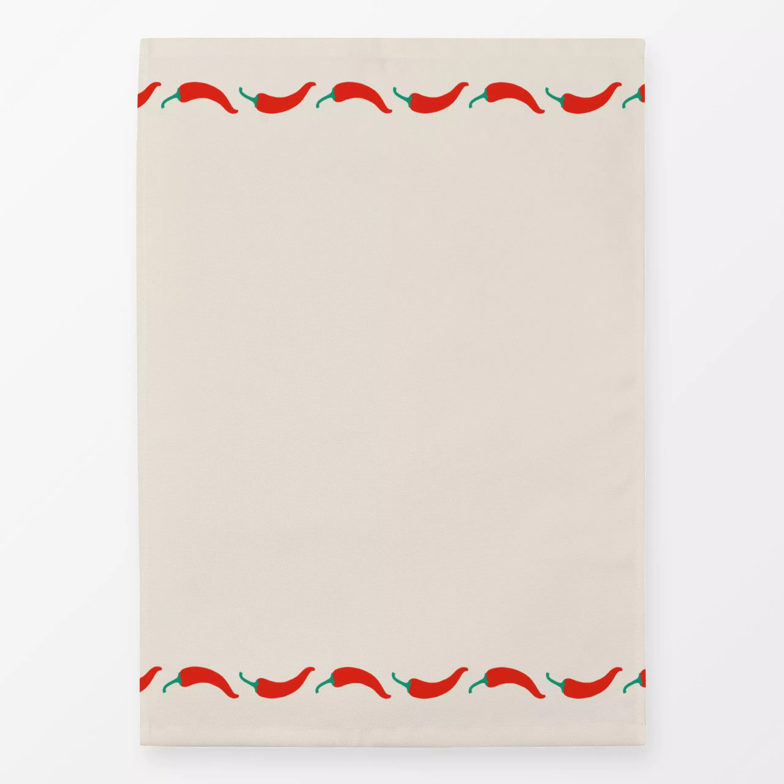 Geschirrtücher Chillirand Beige - Sommer, Symbole & Muster, Gemüse - von „textilwerk"; Illustration, Sommer, trend, rot, bun...