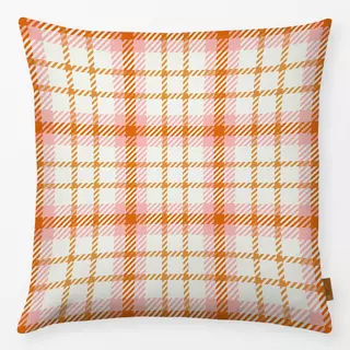 Kissen Kleines Herbstplaid orange