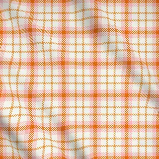 Meterware Kleines Herbstplaid orange