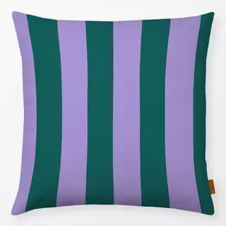 Kissen Streifen Grün Lila