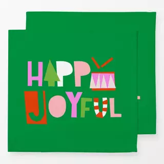 Servietten Happy Joyful Christmas