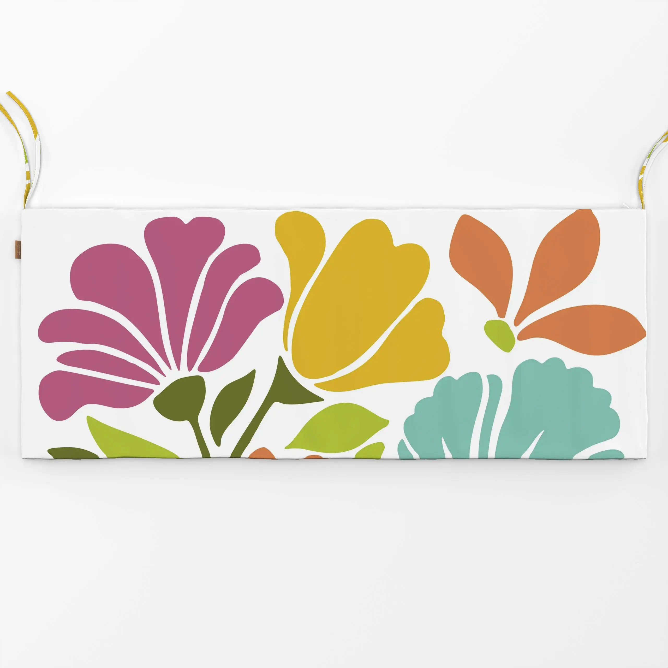 Bankauflage Happy Summer Meadow - Blumen & Florales, Sommer, Pflanzen & Botanik - von „Andrea Haase"; Sommerblumen, verspiel...