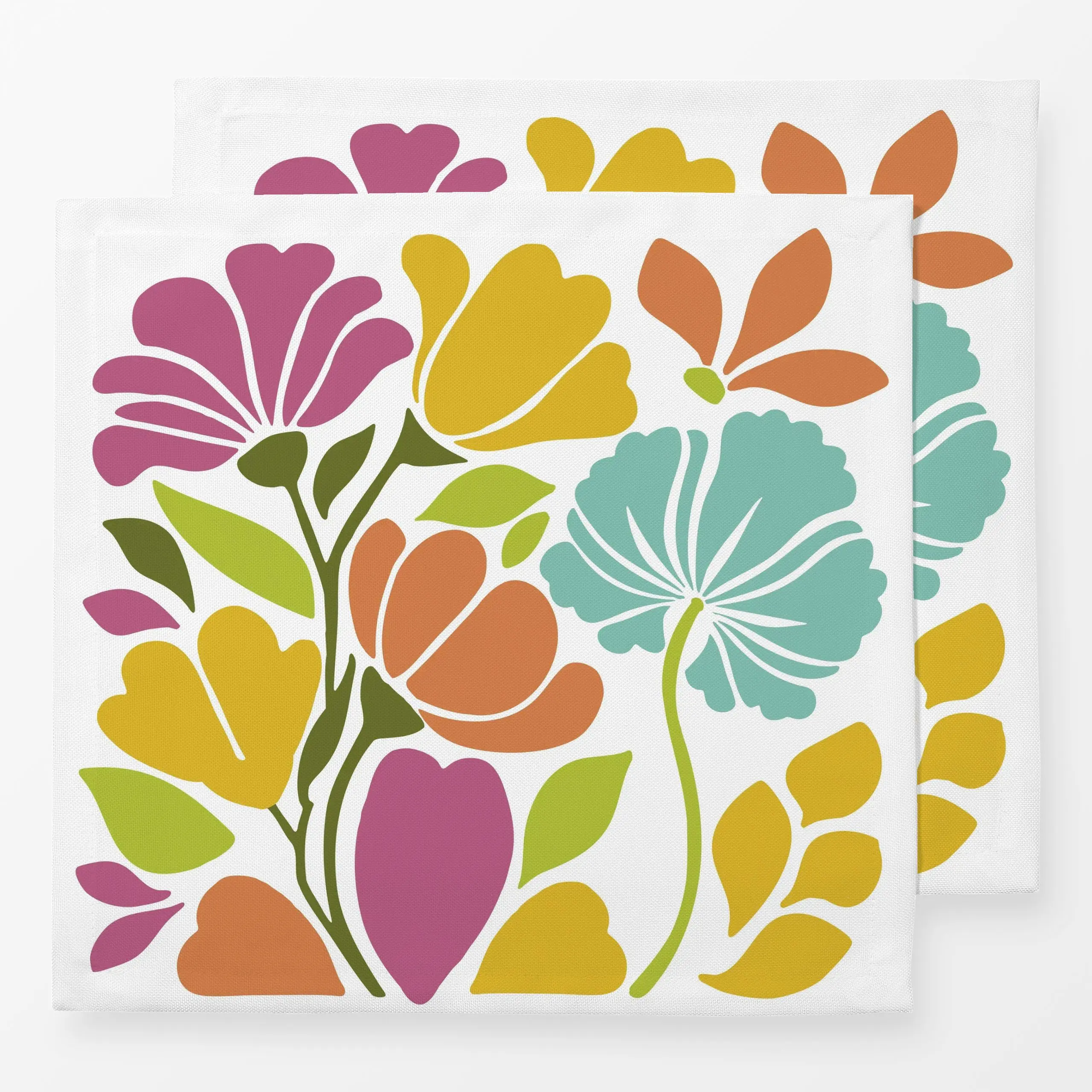Servietten Happy Summer Meadow - Blumen & Florales, Sommer, Pflanzen & Botanik - von „Andrea Haase"; Sommerblumen, verspielt...