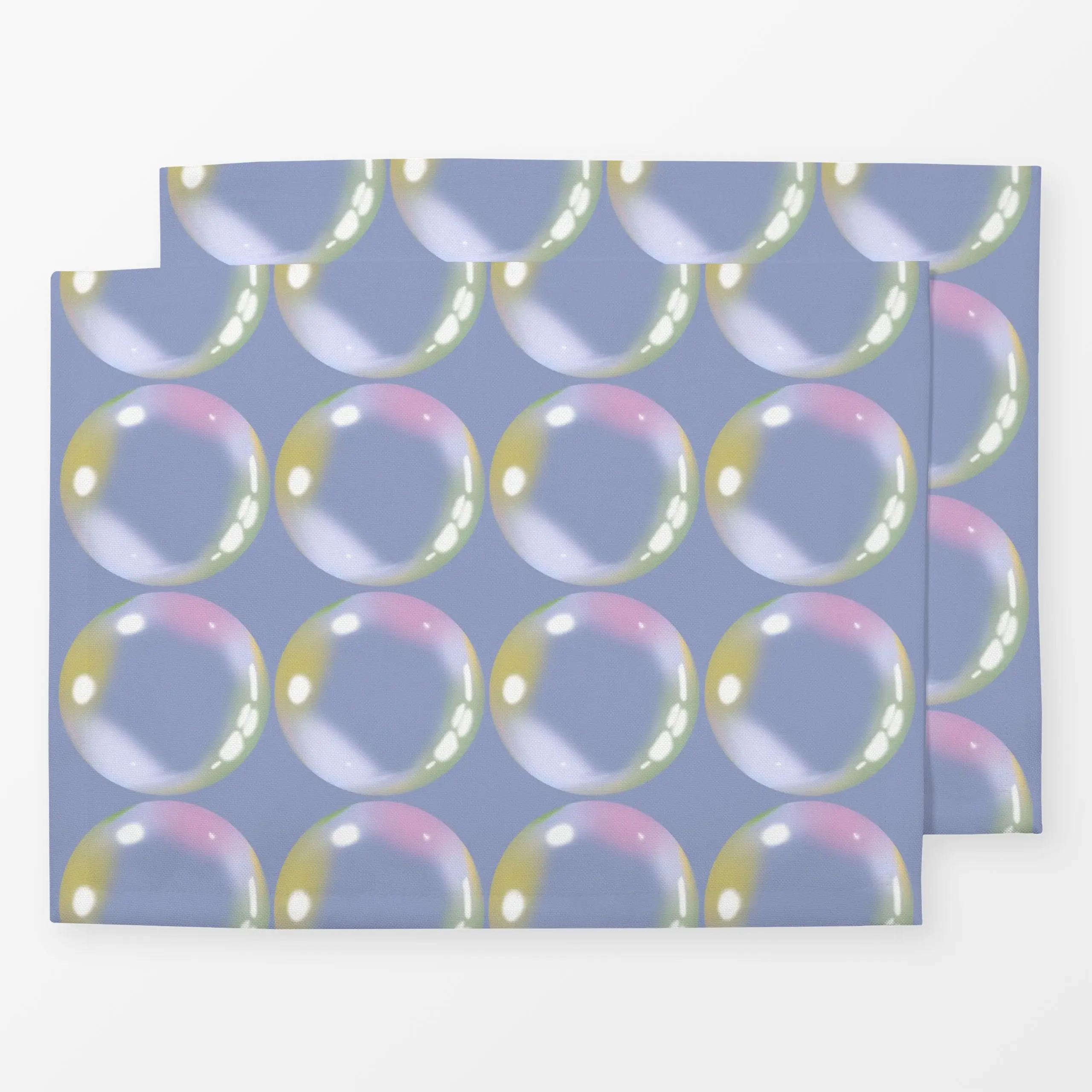 Tischset Seifenblasen Blau - Symbole & Muster, Aktion - von „Sophie Augustin Illustration"; Muster, Kreise, Seifenblasen, mi...