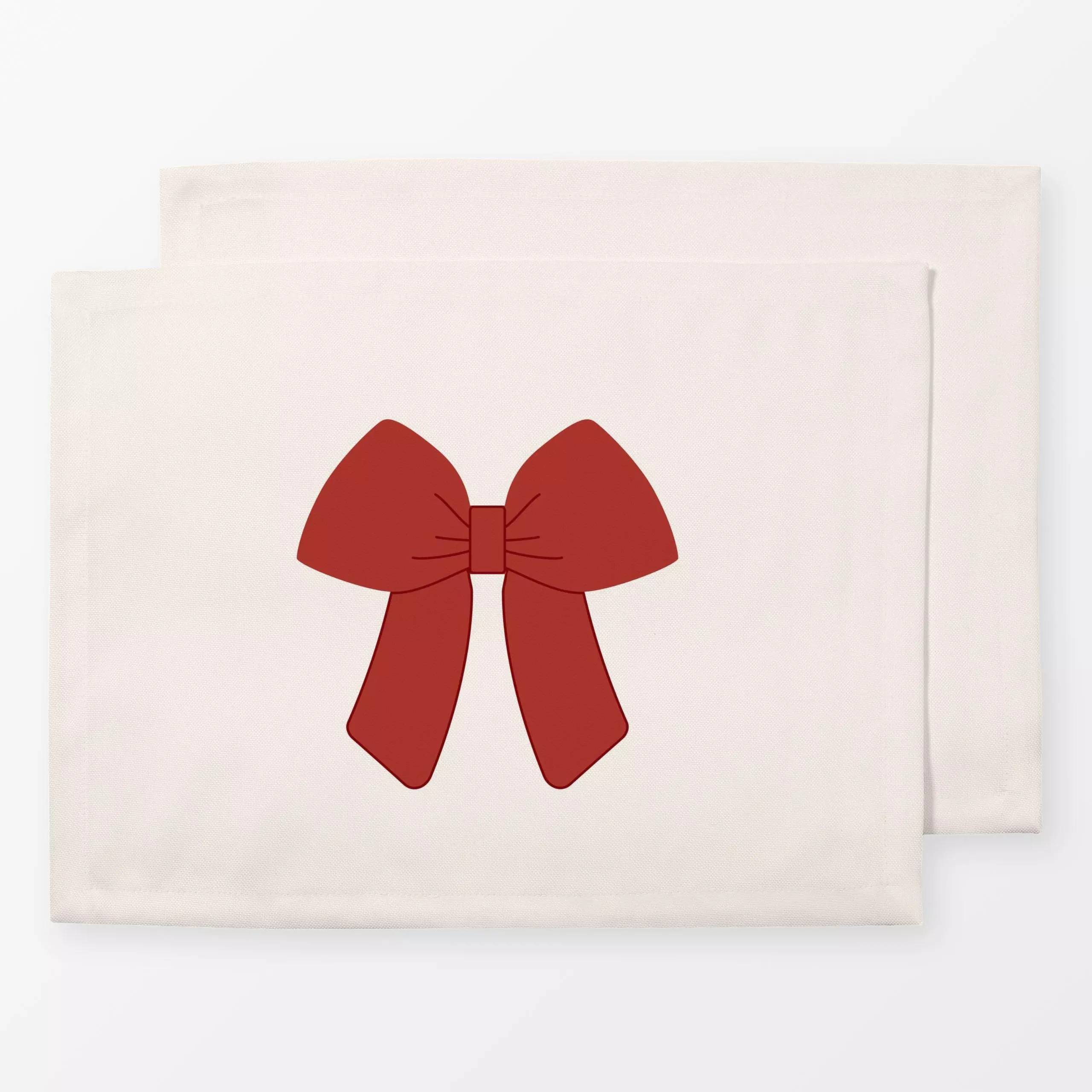 Tischset Bow for Christmas - Weihnachten, Winter - von „Jana Moßmann"; Weihnachten, Kinderzimmer, Winter, weihnachtlich, Wei...