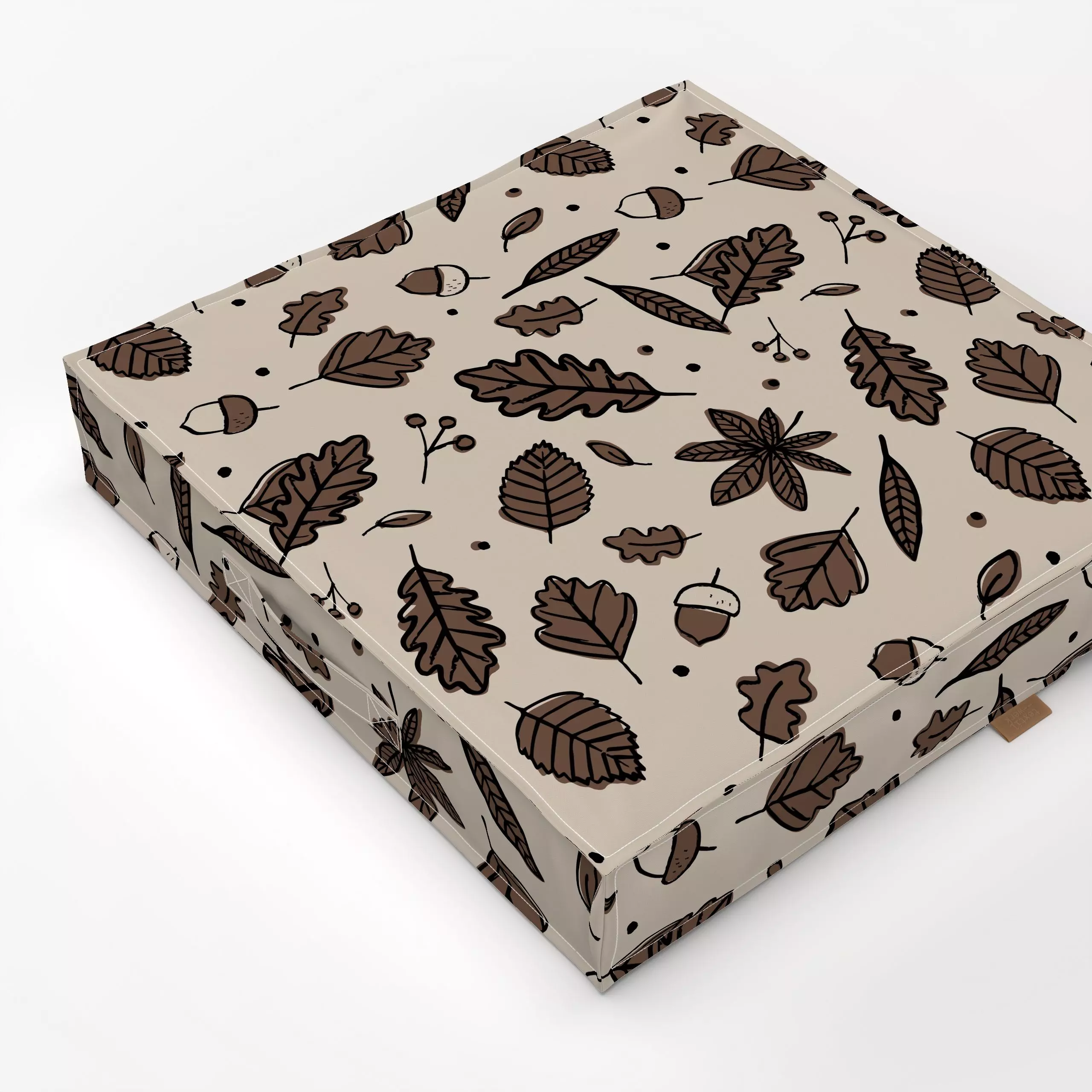 Bodenkissen Blätter Herbst Allover braun - Blumen & Florales - von „Kruth Design"; Blätter, Laub, Wald, Braunschweig, Herbst...