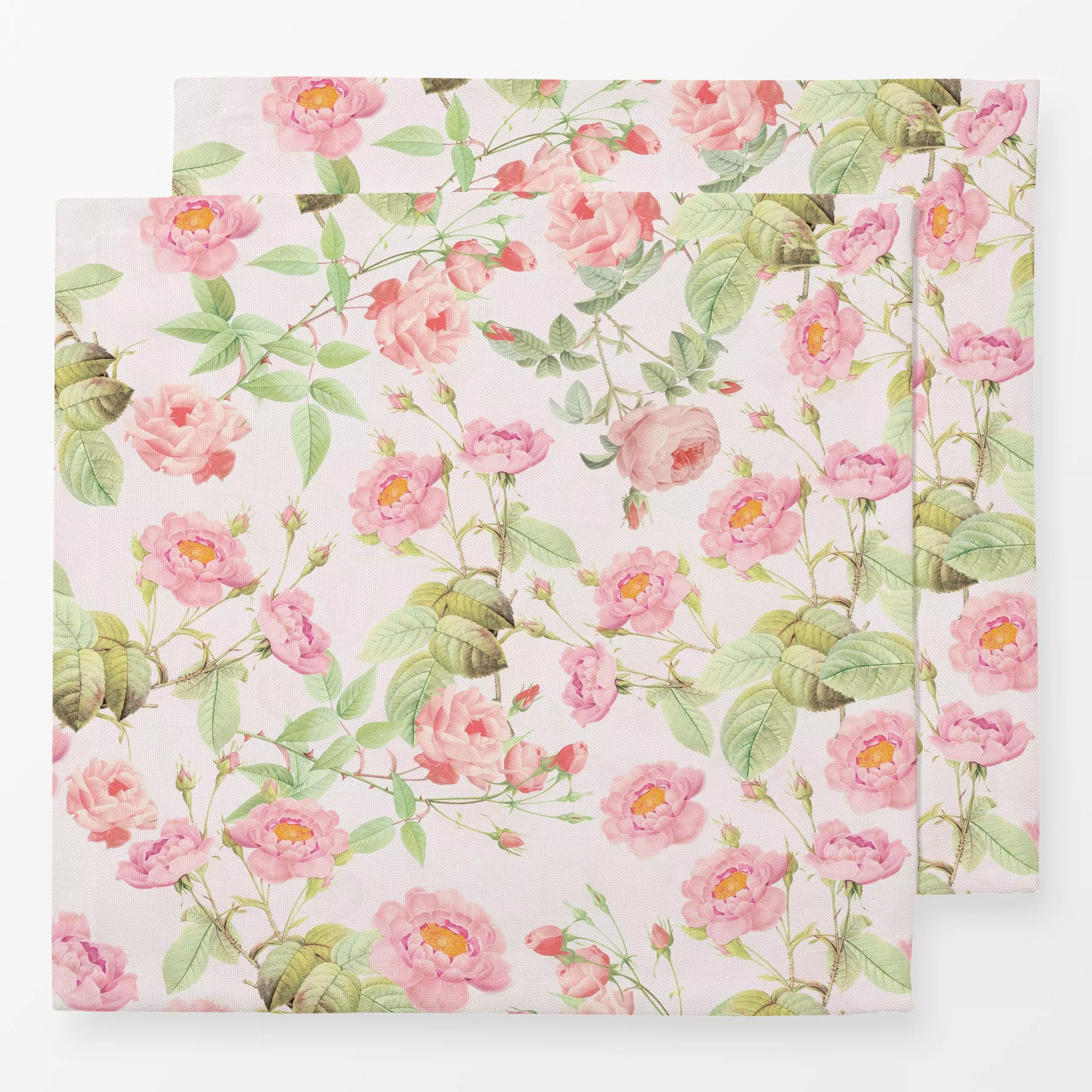 Servietten Sommer Brise- Redouté - Blumen & Florales, Retro & Vintage - von „Uta Naumann“; Wasserfarben, Rosen, Garten, Bota...
